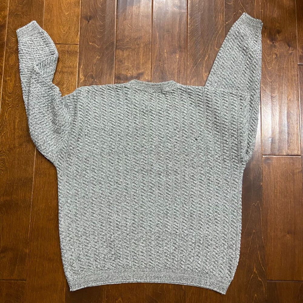 Bill Blass Vintage Crewneck Sweater Gray Pullover Cotton Blend Men's Size Large - Picture 5 of 8